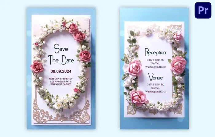 Creative 3D Design Wedding Invitation Instagram Story